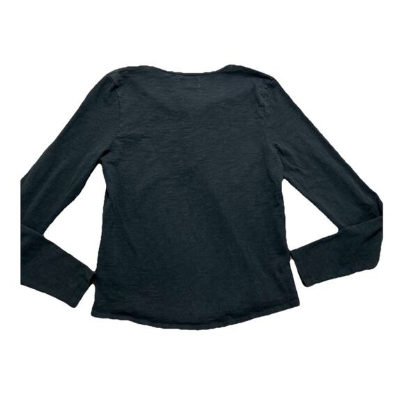 Tecovas Women’s L Cotton Slub Henley Onyx - Picture 7 of 7